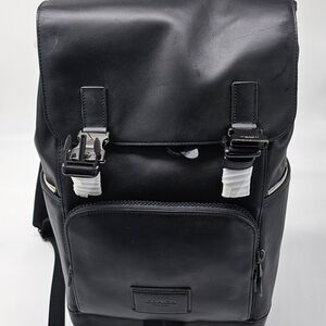 Coach Black Leather Men's Backpack